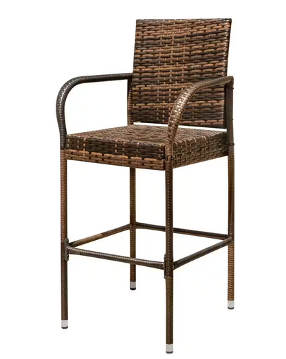 Chillrest Rattan Wicker Outdoor Bar Stool 2 Pack