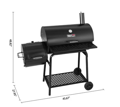 30 in. Charcoal Grill with Offset Smoker