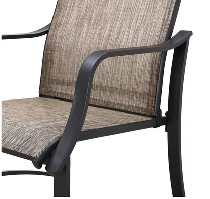 Sling Outdoor Dining Chair in Gray (2-Pack)