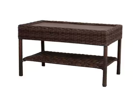 Cambridge Gray Wicker Outdoor Coffee Table