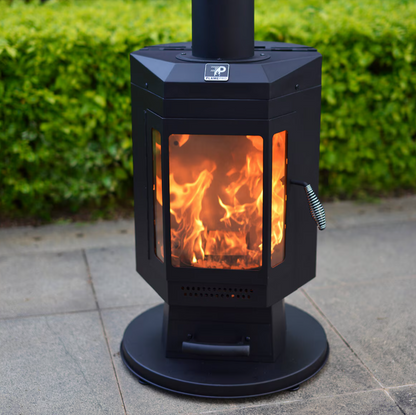 FlamePro 81”H Steel Patio Pellet Heater