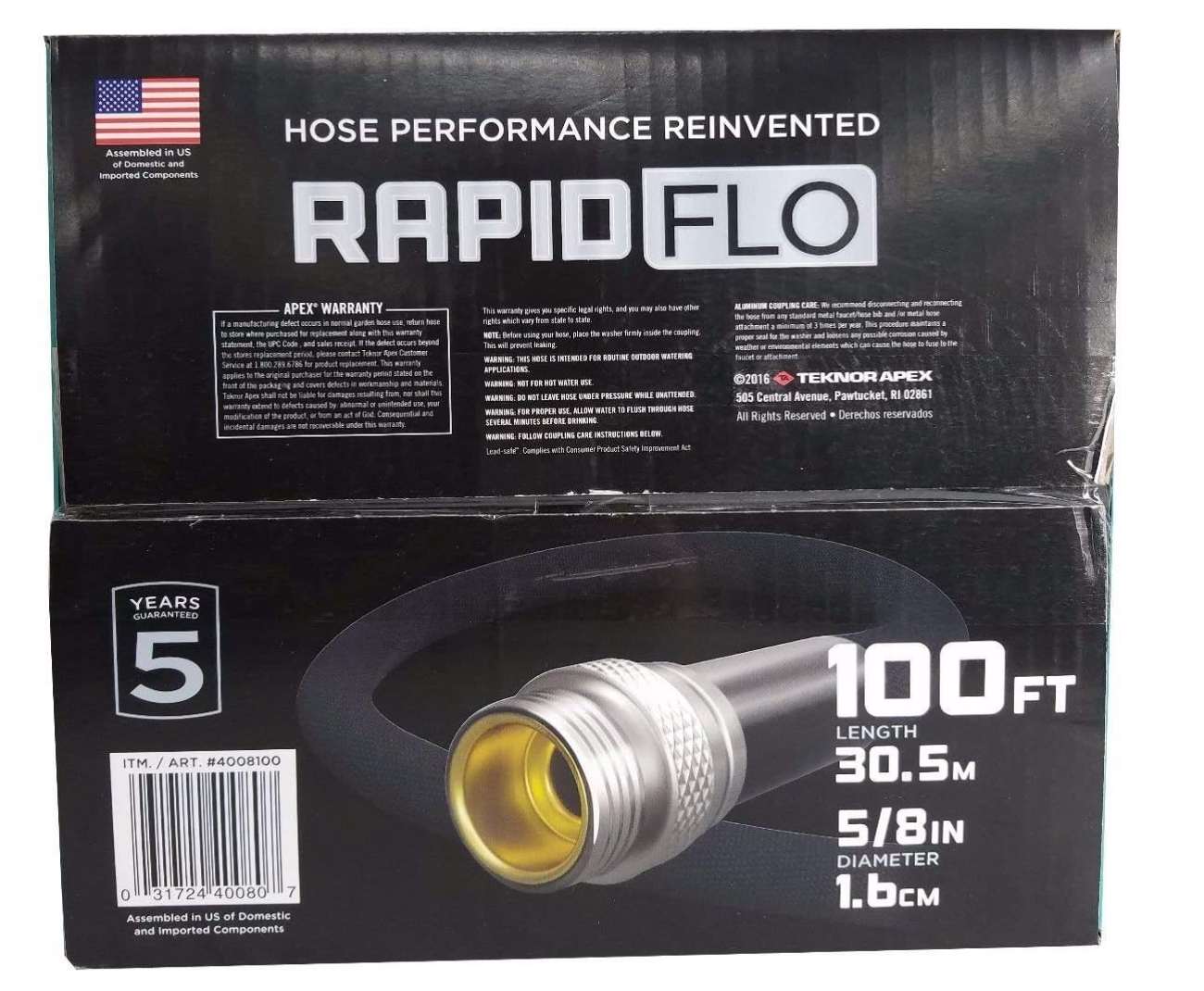 Rapid Flo 5/8 in. x 100 ft. Compact Garden Hose